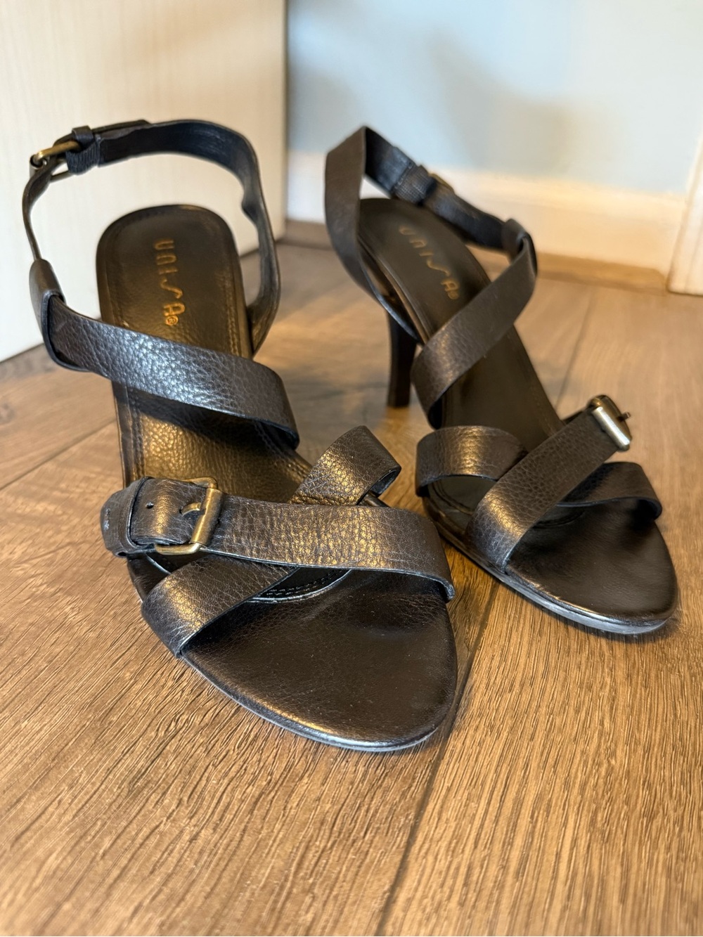 Women’s Unisa Black Strappy Heel Sandals